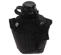 US gourde plastique, 1l, nylon couvercle, Couleur:Schwarz