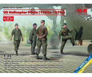 US Hélicoptère Pilots (1960s-1970s) (100% New Moules ) 1:3 5 Plastique Model Kit