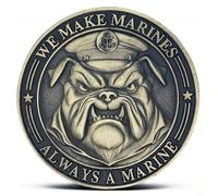 US Marine Corps Challenge Coin USMC Semper Fortis Coins - We Make Marines, Always a Marine