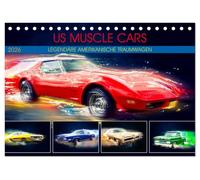 US Muscle Cars Legendäre Amerikanische Traumwagen (Tischkalender 2026 DIN A5 quer), CALVENDO Monatskalender: Wundervolle Bilder von amerikanischen Oldtimerlegenden
