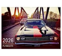 US-Muscle-Cars - Plymouth (Wandkalender 2026 DIN A2 quer), CALVENDO Monatskalender: Zwei echte amerikanische Oldtimer-Boliden der 60er