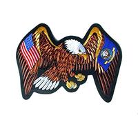 US Navy e usa Flags on Eagles Wings grande ricamato sul retro, 33 x 25,4 cm
