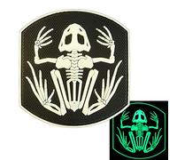 US Navy Seals Bone Frog Skull Glow Dark DEVGRU Frogman Morale PVC Touch Fastener Patch