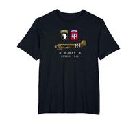 US Parachutistes D-Day WW2 Normandy 82nd Airborne 101nd T-Shirt, Homme Grandes Tailles, Noir, 6X Tall