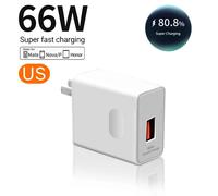 (Us Plug) Chargeur Usb Super Rapide 66w, Pour Huawei Mate 40 50 P50 P60 Nova 10 Honor 90 100 X8b Magic 5 Lite 6 Pro Type C, Câble De Chargement 6a 1m