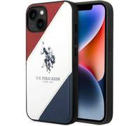 US Polo Assn Tricolor Embossed - Coque pour iPhone 14 Plus (Blanc)