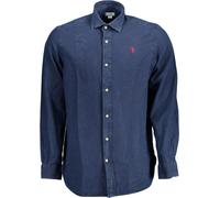 US POLO Chemise à manches longues bleue classique : Taille - 2XL Taille : 2XL