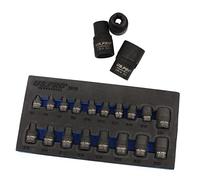 US PRO 1357 Outils 17 pièces E Torx Impact Set E5/e24 Femelle Star Torque Douilles Torque 0,01 V