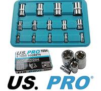 US Pro 14pc E douilles Torx 1/4-3/8-1/5,1 cm DR E4 - E24 1694
