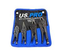US PRO 1676 Lot de 4 pinces de verrouillage 12,7 cm 16,5 cm 17,8 cm 25,4 cm
