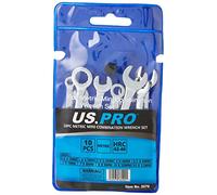 US PRO 2079 Lot de 10 mini clés mixtes métriques 4-11 mm Chromé