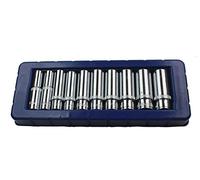 US PRO 3237 Lot de 10 douilles profondes 3/8" Bleu 10 à 19 mm