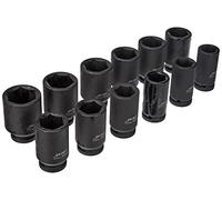 US Pro B1360 Lot de 12 douilles à choc 3/4" Cr-V 6 points 0,01 V