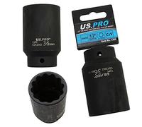 US PRO B1369 Douille à choc métrique double hexagonale 36 mm 1/2"