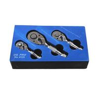 US PRO B4129 Lot de 3 mini clés à cliquet courtes 1/4" 3/8" 1/2"