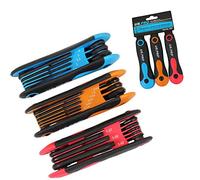 US Pro Lot de 3 clés pliantes hexagonales en forme d'étoile Torx, métriques et impériales