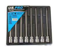 US Pro Tools 1495 Lot de 8 douilles hexagonales à bout boule 160 mm