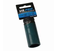 US PRO Tools 3761 Douille de roue en alliage à impact profond 1/2'' Dr 22 mm 6 pans