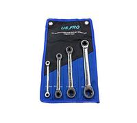 US PRO Tools Lot de 4 clés à cliquet métriques double E-Torx E6 - E24 2247