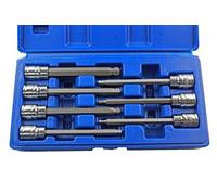 US PRO USP1499 7pc 3/8" Dr Long Ball End Hex Bit Socket Set 3-10mm Allen Key 1499 Lot de 7 Douilles hexagonales à Bout Rond 3-10 mm, Bleu