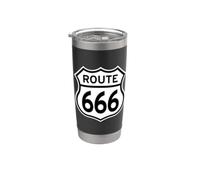 US Route 666 Panneau de rue Devils Highway AKA Route 491 Gobelet isotherme en acier inoxydable double paroi