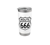 US ROUTE 666 Panneau routier Devil Highway AKA Route 491 Gobelet isotherme en acier inoxydable double paroi