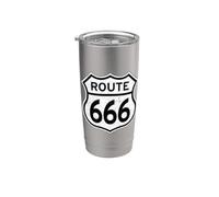US ROUTE 666 Panneau routier Devil Highway AKA Route 491 Gobelet isotherme en acier inoxydable double paroi