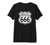 US Route 666 Panneau Routier Devil Highway AKA Route 491 T-Shirt Haut de Gamme