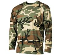 US STYLE COMBAT ARMÉE MILITAIRES HOMMES MANCHES LONGUES T-SHIRT CAMOUFLAGE WOODL