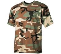 US STYLE MILITAIRE ARMÉE HAUT CHASSE CAMO WOODLAND TEE HOMMES COMBAT T-SHIRT S-3