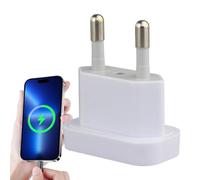 US to Europe Plug Adapter, Travel Charger Converter, Portable Adapter Hair Dryers, 1.81x1.57x0.87 inches, Cameras, Laptops, Phones, Ideal for Study Abroad, Hotel, Airport, Backpacking