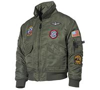 US veste pilote, CWU, kids, patches, Couleur:Oliv;Taille:XL