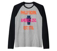 USA 250 Ans Pennsylvanie Philadelphie 1776 2026 Philly BOR Manche Raglan