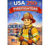 USA 250 Celebrating Firefighters Coloring Book for Kids: 50 Patriotic Firefighter Coloring Pages Featuring Fire Trucks, Rescue Heroes, Fire Stations, and 1776-2026 America 250 Celebration Scenes