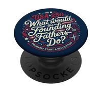USA 250 Founding Fathers Revolution Patriot PopSockets PopGrip Adhésif