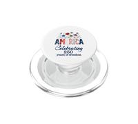 USA 250e Anniversaire Amérique célébrant la liberté Florale PopSockets PopGrip pour MagSafe