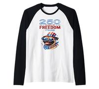 USA 250e Anniversaire célèbre Un Carlin Patriotique Cool Manche Raglan