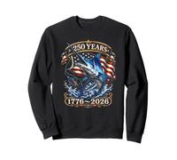USA 250e Anniversaire Marlin pêcheur pêche 1776 2026 Sweatshirt