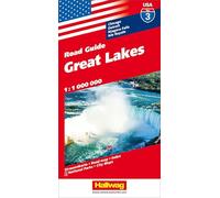 USA 3 Great Lakes hallwag (+r): Straßenkarte. Road Maps. Index. National Parks. City Maps. Chicago, Detroit, Niagara Falls, Isle Royale
