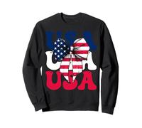 USA 4 Juillet Drapeau américain Patriotique Fille Maman Coquette Sweatshirt