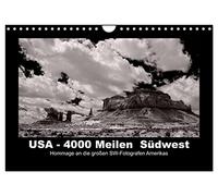 USA - 4000 Meilen Südwest Hommage an die großen SW-Fotografen Amerikas (Wandkalender 2026 DIN A4 quer), CALVENDO Monatskalender: Fotos aus Kalifornien, Nevada, Utah und Arizona