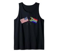 USA Afrique du Sud Crossed Flags American South African Jersey Débardeur