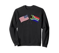 USA Afrique du Sud Crossed Flags American South African Jersey Sweatshirt