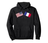 USA Allemagne Drapeau croisé Américain Français Amitié Sweat à Capuche