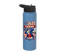 USA Anniversary Dabbing Uncle Sam 250e Amérique 4 juillet Stainless Steel Insulated Water Bottle