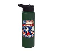 USA Anniversary Dabbing Uncle Sam 250e Amérique 4 juillet Stainless Steel Insulated Water Bottle