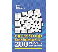 USA Best Crosswords Easy Challenge Vol. 1: 200 Puzzles for Adults with solutions