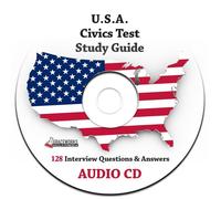 USA Citizenship Civics Test Study Guide - NEW 2024 USA United States American Citizenship Civics Test Questions/Answers Study Guide Complete-Audio CD-ENGLISH