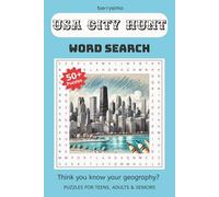 USA City Hunt Word Search Puzzle Book: Easy-to-read, geography-themed word searches focused on U.S. cities & more - educational activity for all ages ... 110 pages | 50+ puzzles...Gift for Birthdays