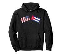 USA Cuba Drapeau croisé Américain Cubain Amitié Sweat à Capuche
